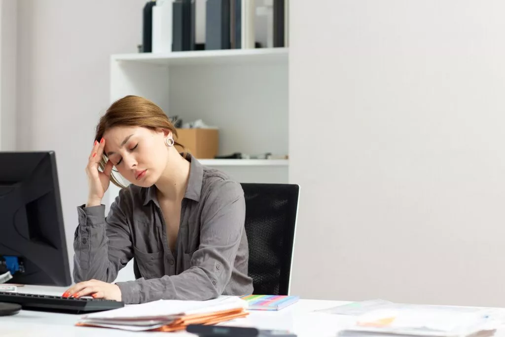 Migraine headache cause- work stress 