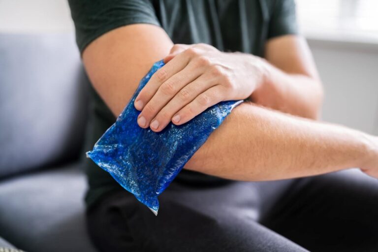 Ice pack for muscle tear