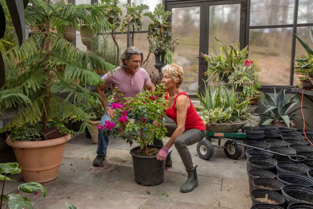 Gardening technique for back pain