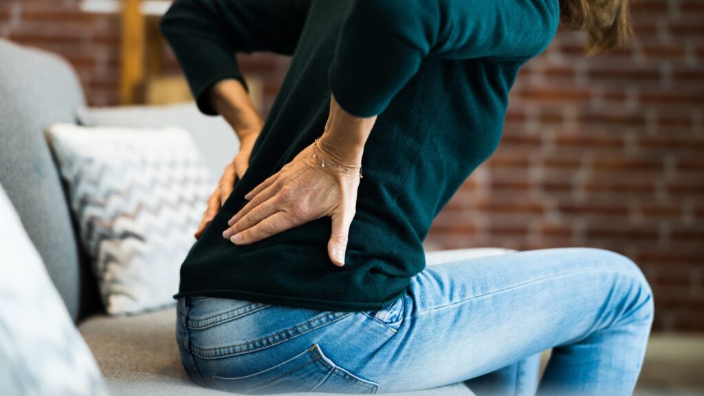 Stiff back pain 