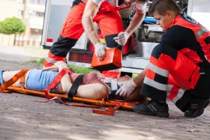 Paramedics for accident