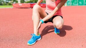 Ankle sprain from sports activity